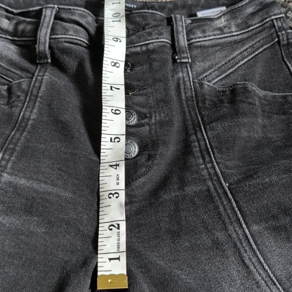 Flying Monkey Black High-Rise Flared Jeans W/Front Seam 27 - Picture 9 of 11